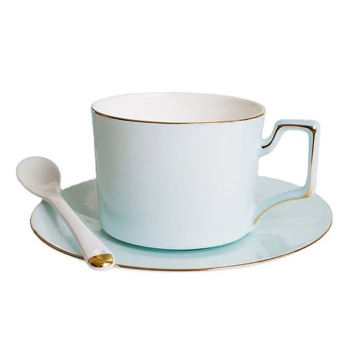 Conjunto de chávena de café com pires em Bone China — caneca cerâmica com logótipo personalizado, oferta/souvenir