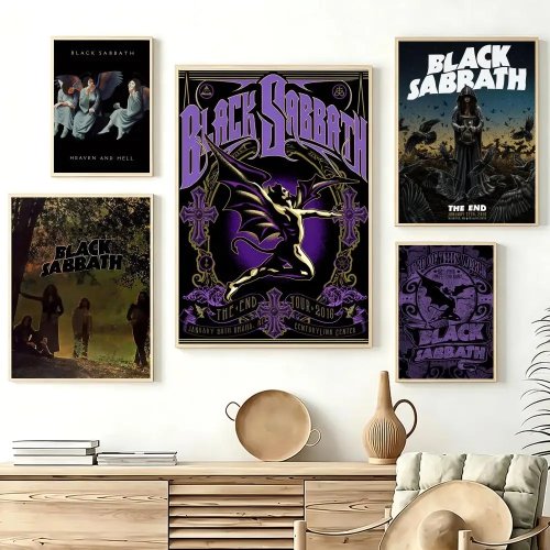 Póster autoadhesivo Black Sabbath 'Doom' — lámina artística estilosa para pared
