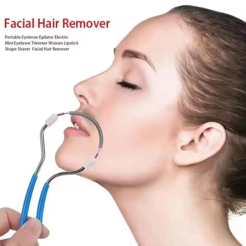 Rodillo de resorte manual para depilación facial — Depiladora manual y masajeador facial para mujer