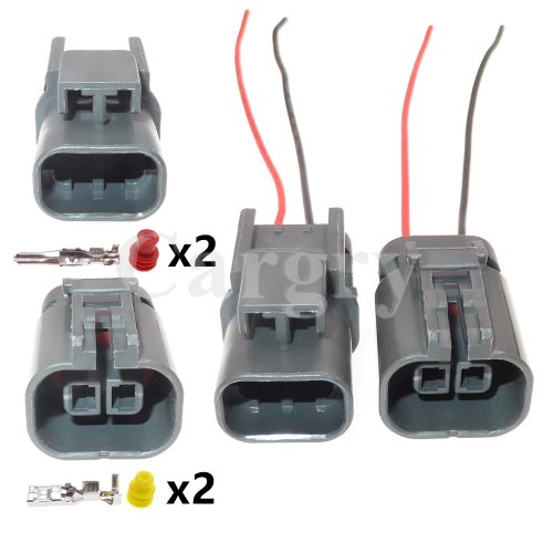 1 Set 2-poliger Steckverbinder für Benzinpumpe 7223-1824-40 / 7122-1824-40 – KFZ-Kabelstecker für Fahrzeugreparatur