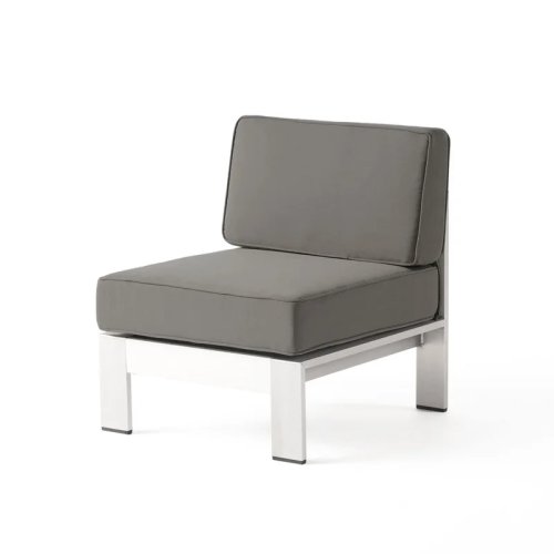 Sillón sin brazos Cape Coral — lounge moderno para interior y exterior, compacto