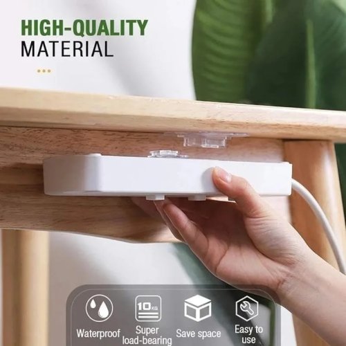 Pack de 10 ganchos de pared transparentes autoadhesivos doble cara sin marcas — colgadores removibles para cocina, dormitorio, enchufes y almacenamiento