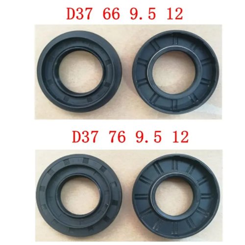 2 Stk. Wellendichtring/Trommeldichtung für Waschmaschine D37×66×9,5/12 & D37×76×9,5/12 (Wasser/Öl)