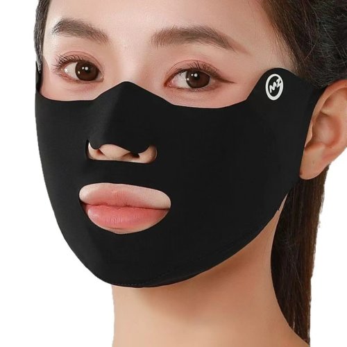 Ice Silk UVカット フェイスマスク（目元プロテクター付）洗える・防塵・サイクリングや屋外用で快適