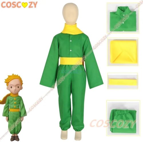 Yiyi 2025 Anime "Little Prince" green cosplay wig — costume wig for adults & kids (Halloween, carnival)