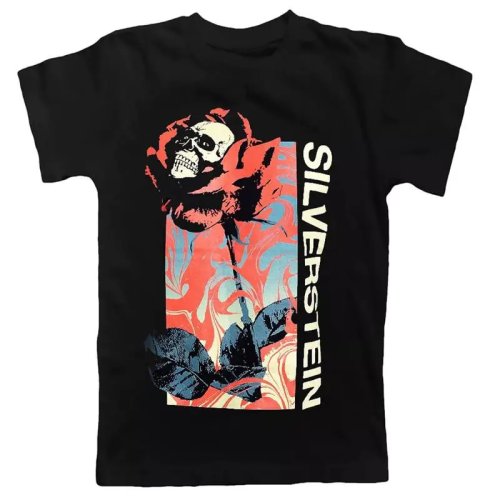 Zeldzaam Silverstein band T-shirt, zwart, 100% katoen, maat S-4XL (KK625)