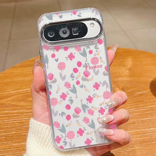Przezroczyste etui TPU w kwiaty do Google Pixel (7/7a/8/8a/9/9a/9 Pro/10/10 Pro/XL) — miękka, odporna na wstrząsy tylna część