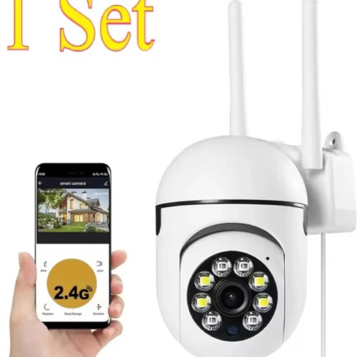 Cámara de seguridad IP PTZ Wi‑Fi 8MP — 4x zoom, seguimiento automático, audio bidireccional, HD y visión nocturna a color