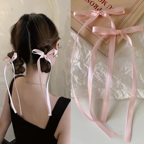 Clip de pelo lazo estilo coreano con borla larga — pasador dulce para mujer y niña, ideal para fiestas
