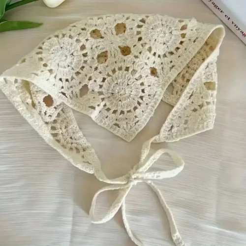 Khăn tam giác đan tay phong cách boho vintage — băng đô tóc thủ công cho đi biển, tiệc và lễ hội