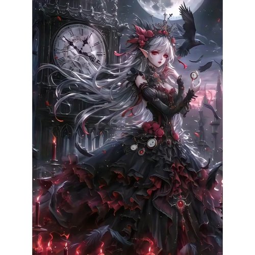 Puzzle „The Girl in Charge of Time“ – 500/1000/1200/2000 Teile, Familienspiel, ideal für Spielzimmer, Schlafzimmer & Wohnraumdeko