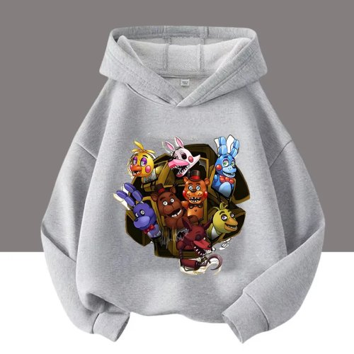 Five Nights at Freddy's (FNAF) Kids Hoodie – Cartoon Printed Thin Sweatshirt, Long Sleeve Casual Birthday Gift