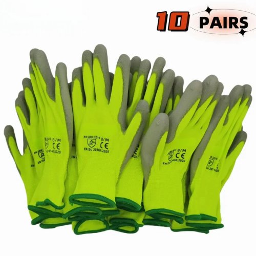Gants de travail N618 en nylon, enduction nitrile — résistants aux huiles et à l'usure, pour chantier, mécanique et usine