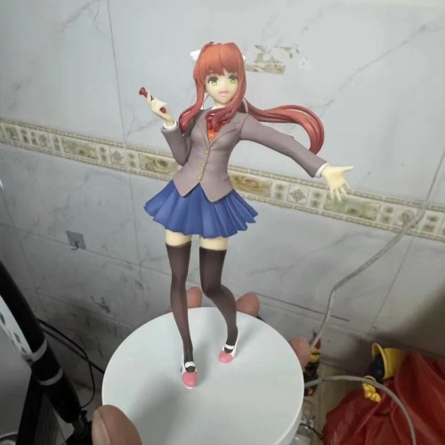 تماثيل Doki Doki Literature Club - سايوري ومونيكا بوضعية واقفة، ديكور مكتب أنمي، هدية لمحبي الجمع