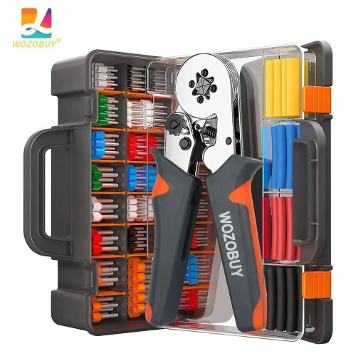 Pinza crimpadora HSC8 para terminales y ferrules 0.25–10 mm² / 0.25–6 mm² — mini para cables eléctricos