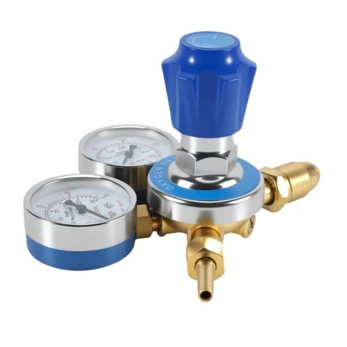 Regulator Tabung Oksigen O₂ dengan Manometer Ganda – Pengurang Tekanan untuk Tabung Oksigen