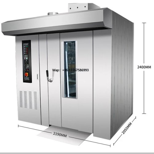 Lò nướng công nghiệp Sanmai Lar có xe đẩy và quay – Lò đối lưu (sirkulasi khí nóng) cho tiệm bánh, nhà hàng và gia đình