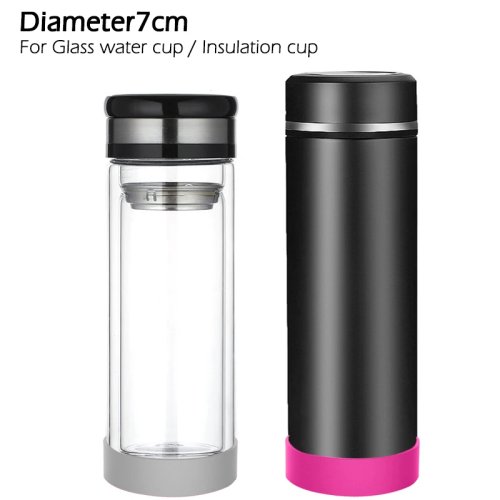 Manga de silicone para copo 7 cm – protetor de fundo anti-riscos, isolante, lavável e reutilizável, sem odor