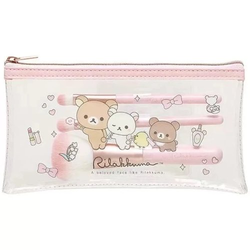 Косметичка/пенал Rilakkuma из прозрачного ПВХ с окошком — милый пенал и несессер для девочек и женщин