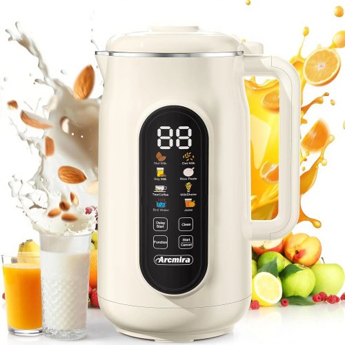 10-in-1 Automatic Nut & Plant Milk Maker 42oz (1.25 L) with LED Panel, Delay Start & Self-Clean