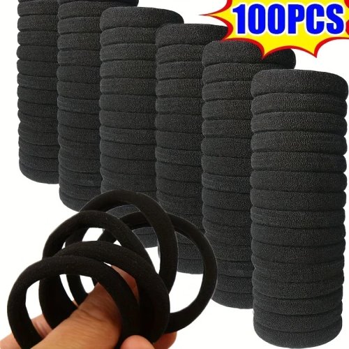 Gomas elásticas negras para niñas — coleteros/ scrunchies, accesorios para el pelo infantil