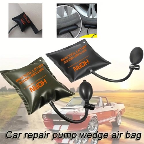 Inflatable air wedge pump — car door & window installation and alignment tool