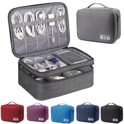 Wasserdichte Kabeltasche – Reise-Organizer für USB-Kabel und Ladegeräte
