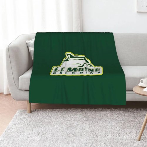 Plaid Le Moyne Dolphins - couverture douce et cosy pour la maison, idée cadeau Noël
