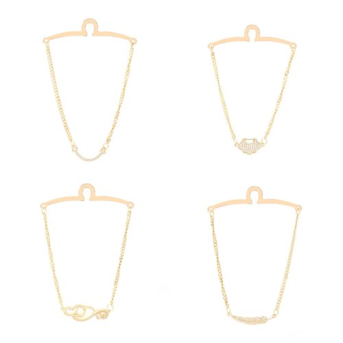 U-förmige Herren-Krawattenkette mit Zirkonia – edles Krawatten-Accessoire