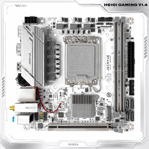 JGINYUE H610I GAMING V1.4 Mini-ITX 마더보드 LGA1700 DDR4 듀얼 M.2 NVMe PCIe 4.0 x16 인텔 12세대/13세대 지원