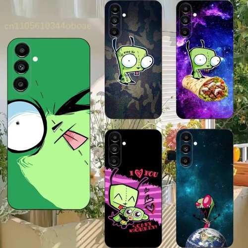 М'який чорний чохол Invader Zim (GIR) для Samsung Galaxy S25/S24/S23/S22/S21/S20/S30/Ultra/Plus/FE/Lite/Note/5G