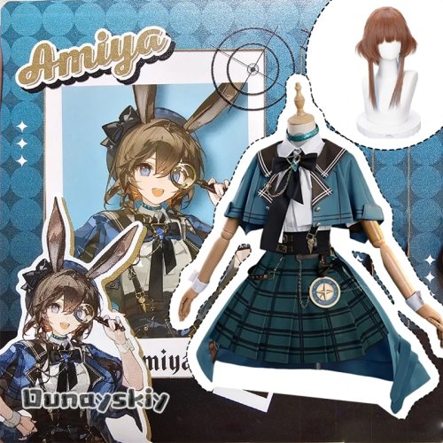 Disfraz Cosplay Arknights Amiya – Uniforme escolar JK para mujer (estilo Lolita)