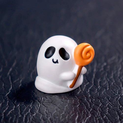Mini dekoracje z żywicy na Halloween – duch, dynia, czarny kot, czaszka i mini drzewko do dekoracji domu