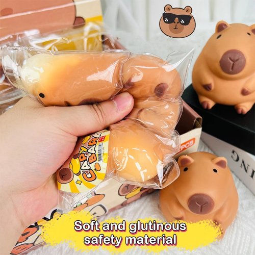 Đồ chơi squishy mochi capybara dễ thương, đàn hồi chậm, giảm stress, bóp thư giãn tay, quà tặng