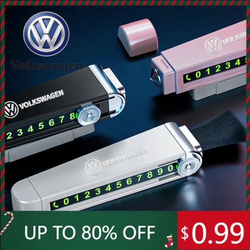 Tymczasowa tabliczka z numerem telefonu do parkowania VW Jetta MK5/Golf + młotek bezpieczeństwa do szyb