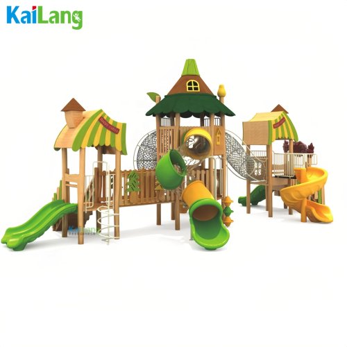 Set de tobogán de madera para niños — Cabaña del Bosque, juego infantil para exterior