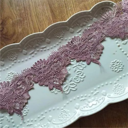 Koronka Venise 6 cm szer., błyszczący beż, 10 yard (≈9,1 m), ażurowy wzór kwiatowy – taśma do szycia na ubrania, biustonosze, spódnice