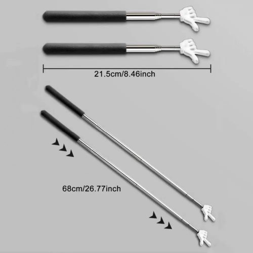 Pointeur télescopique pour enseignant 21,5–68 cm – baguette extensible pour présentation en classe
