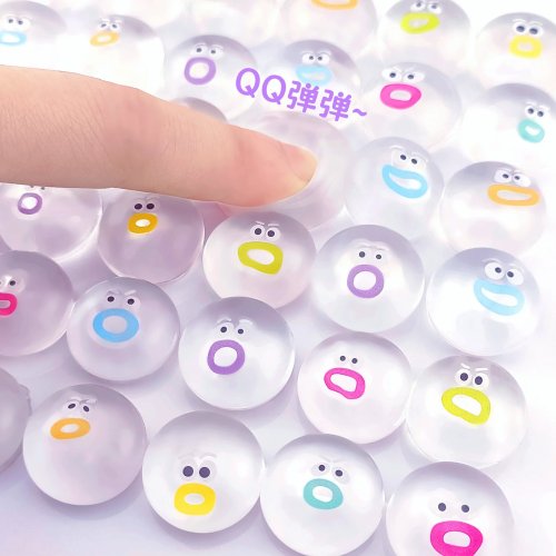 Mini brinquedo fidget de silicone emoji — macio e portátil, pressionável com som, alívio de stress para crianças e adultos, acessório de secretária
