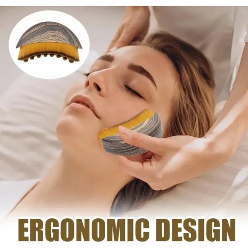 Escova facial de drenagem linfática ergonómica — massageador modelador para lifting e contorno do queixo