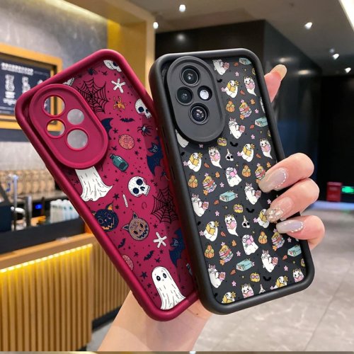 Halloween Pumpkin Ghost Cartoon Phone Case for OnePlus 12/11/10R/8T/Nord 2/3/4/CE2/CE3/CE4 Lite/5G/ACE2/ACE3 — Soft TPU Protective Case