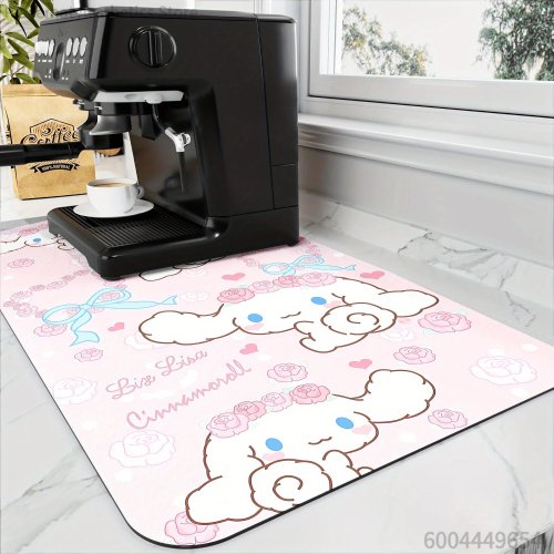 Tapete de secagem de loiça Sanrio para cozinha — Lavável, absorvente e resistente ao calor, protetor decorativo para bancada