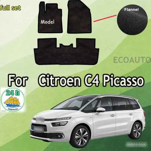 Alfombrillas de felpa para Citroën C4 Picasso / Grand C4 SpaceTourer 7 pasajeros 2014-2022