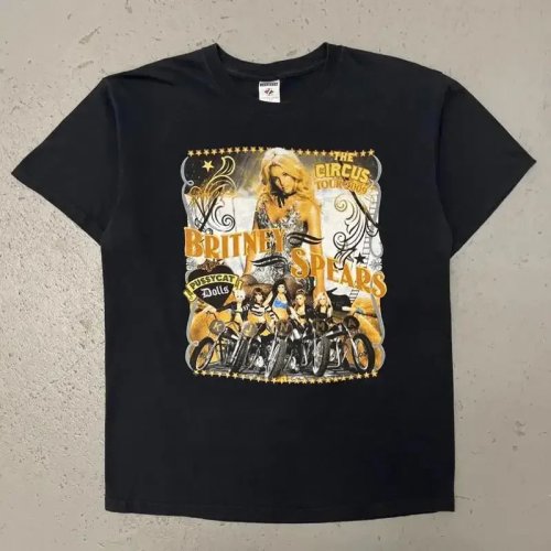 T-shirt vintage Britney Spears 'Circus Tour' 2009, raro, tamanho L