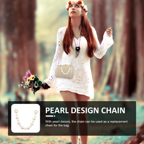 Vervangende parelketting schouderriem voor tas – verlengde kunststof parelriem voor schouder/crossbody