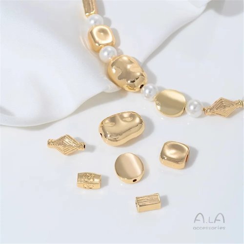 14K vergoldete Imitations-Barock-Steinperlen, unregelmäßig, handaufgezogen – DIY-Perlen für Kette & Armband, Schmuckzubehör