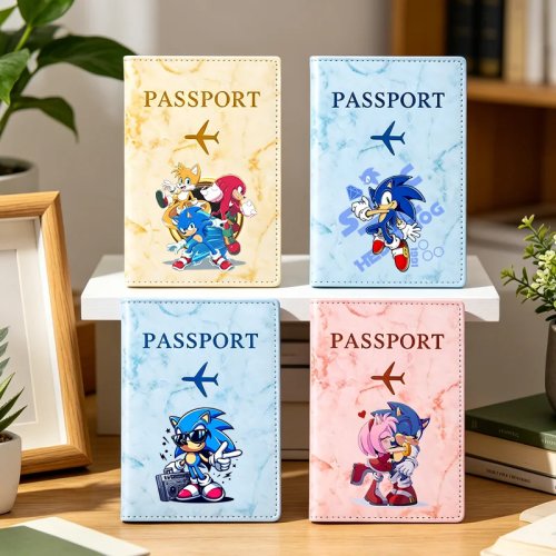 Protège-passeport ultra-fin étanche motif anime – Porte-passeport et carte d'identité pour homme et femme, idée cadeau