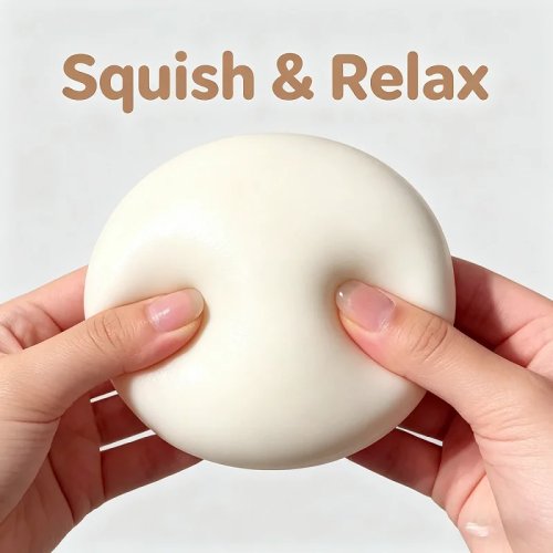 Squishy "Milk Cake" blanco lechoso, juguete suave para apretar con los dedos, antiestrés — regalo de cumpleaños para niña