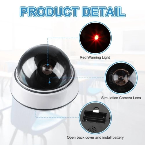 Dummy CCTV security camera — weather-resistant ABS decoy for home, office, store