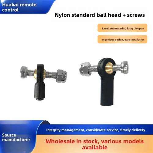 Cabeça esférica em nylon + parafusos para avião RC de asa fixa — acessórios de modelismo